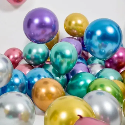 Balon Lateks Krom Metalik 10 Inci