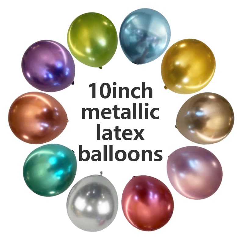 Balon Lateks Metalik 10 Inci