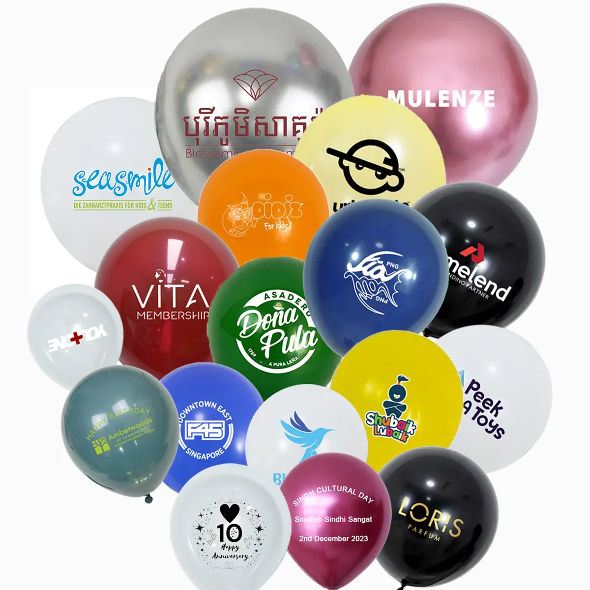 Balon lateks cetak khusus