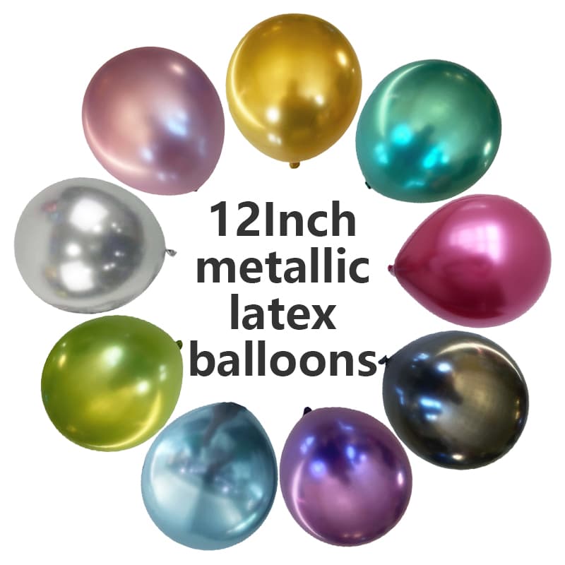 Balon Lateks Krom Metalik 12 Inci