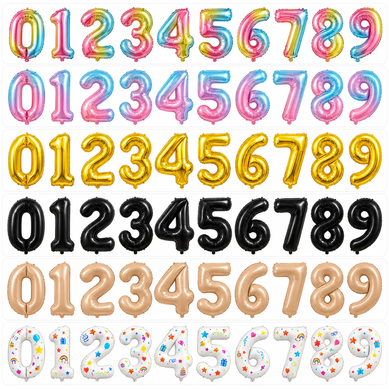 Balon Foil Nomor 16 Inci