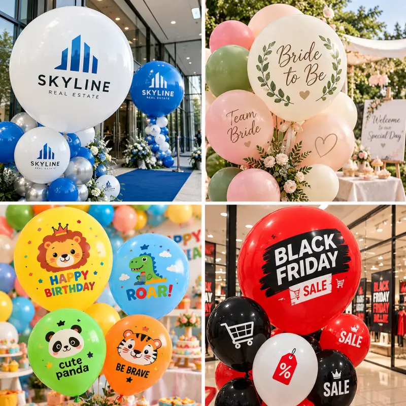 Grosir Balon Lateks Logo Kustom: Memilih Ukuran Cetak