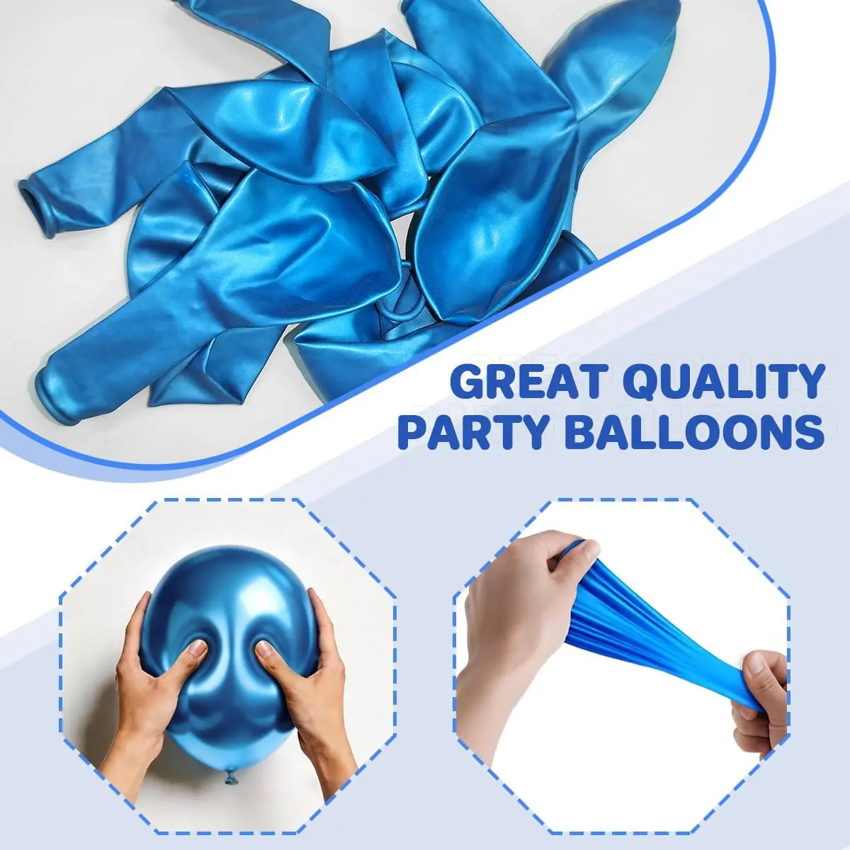Balon Biru Metalik