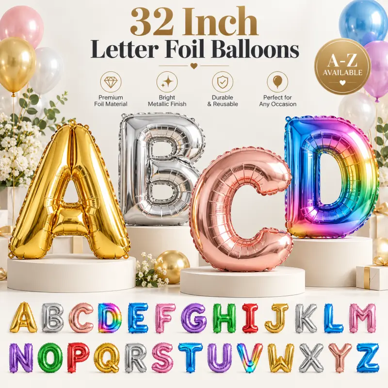 Balon Foil Huruf 32 Inci