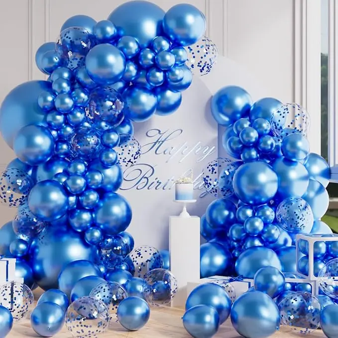 Balon Biru Metalik