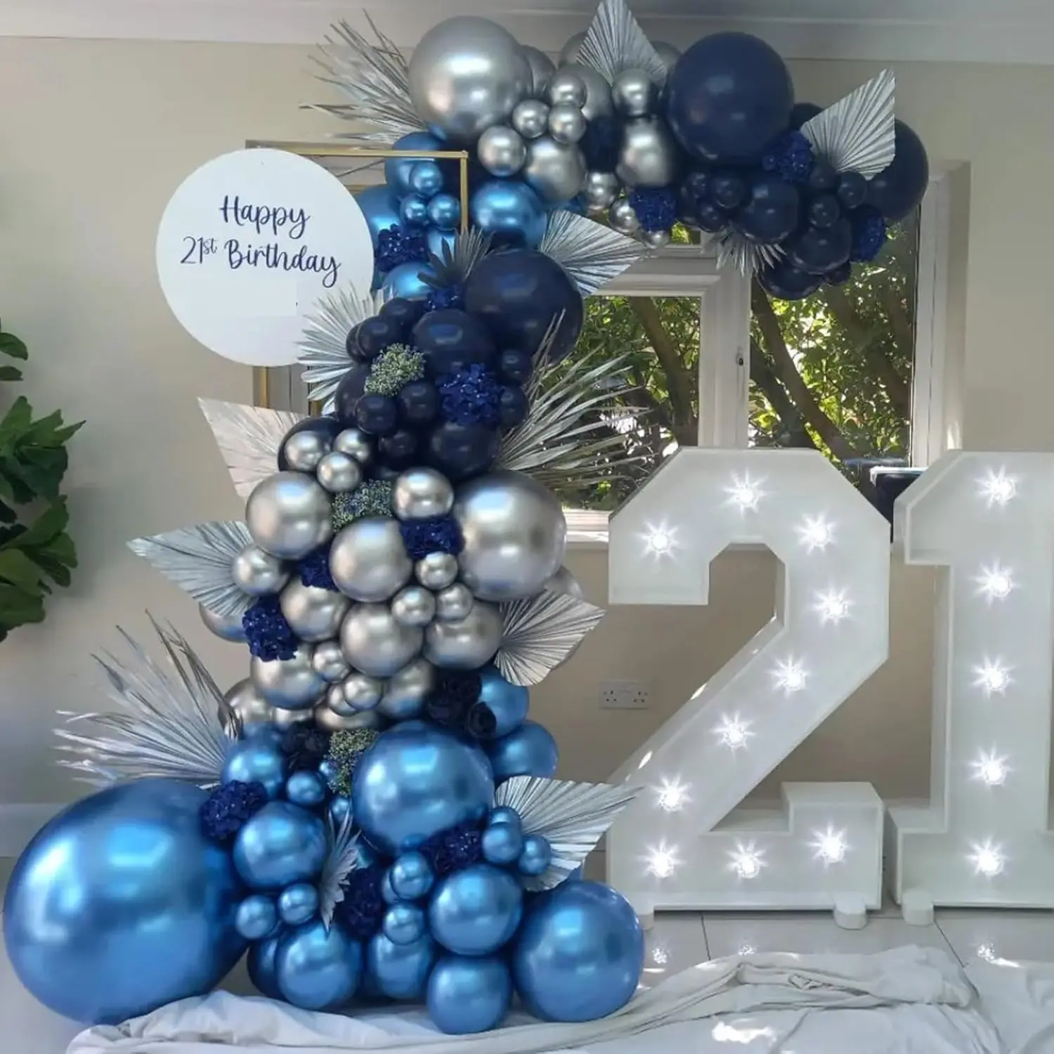 Balon Biru Metalik