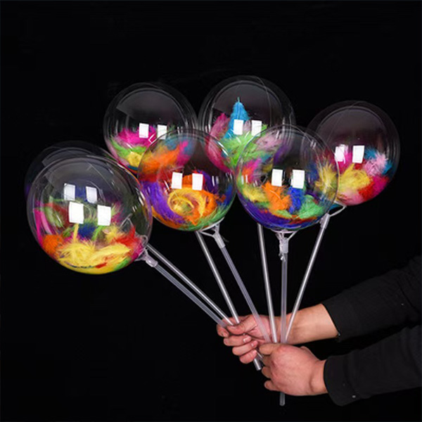 Balon bobo dengan isian bulu