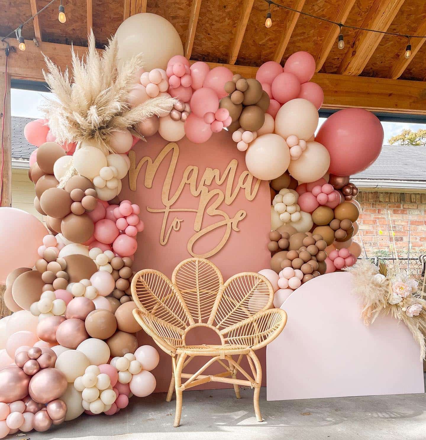 Kit Lengkungan Karangan Bunga Balon Pernikahan Boho