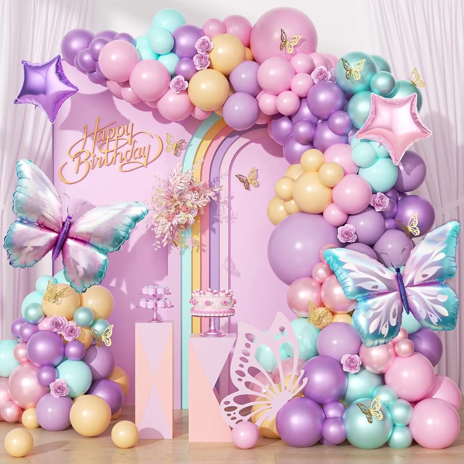 Set Karangan Bunga Balon Kupu-kupu