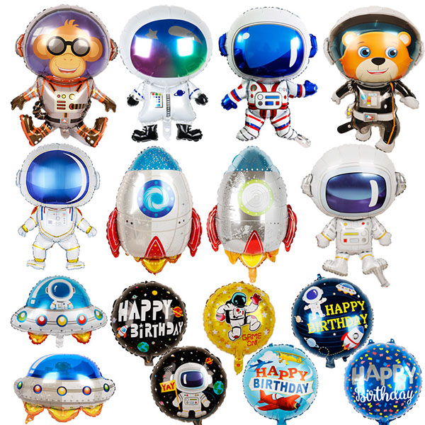 Kartun ruang astronot foil balon