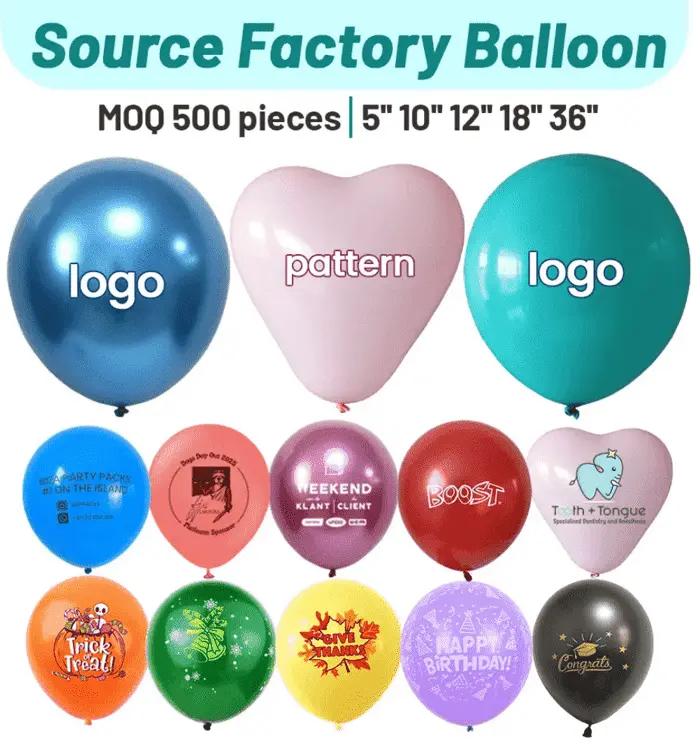 Balon Lateks Logo Kustom