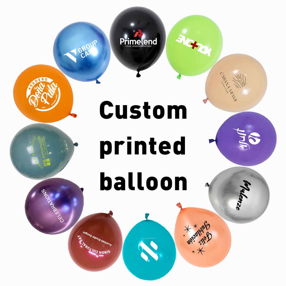 Balon Lateks Cetak Logo Kustom