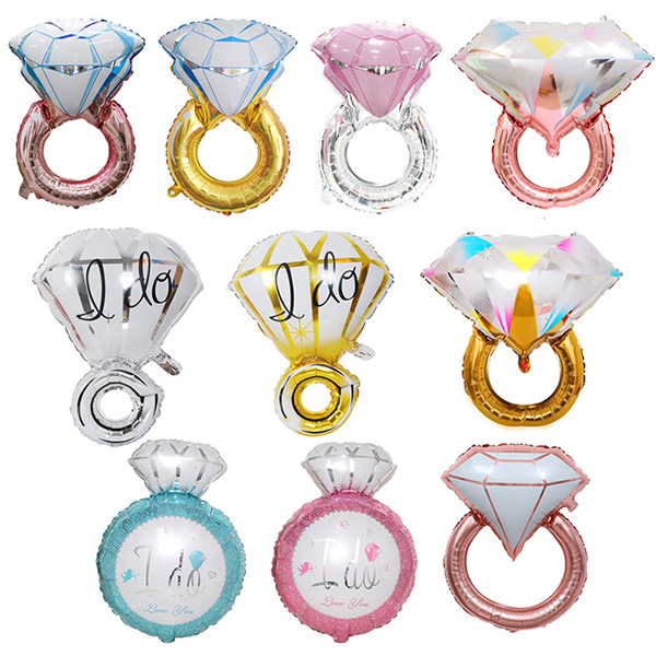 Balon foil cincin berlian
