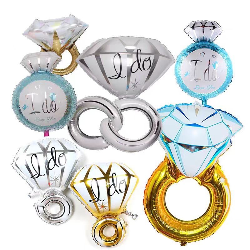 Balon foil cincin pertunangan