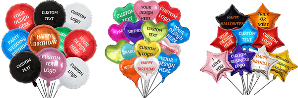 Custom-printed foil balloons