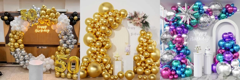 5 inch metallic balloon birthday decoration