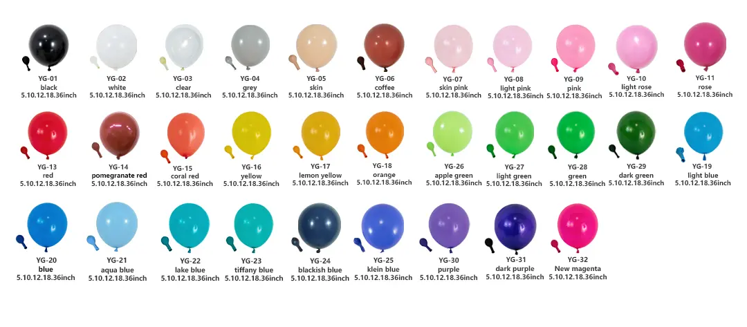 NiuN Matte Latex Balloons manufactured by Borun Balloon Factory for wholesale and bulk purchasing