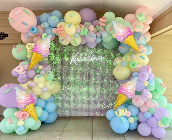 Macaron Ice Cream Balloon Arch Garland