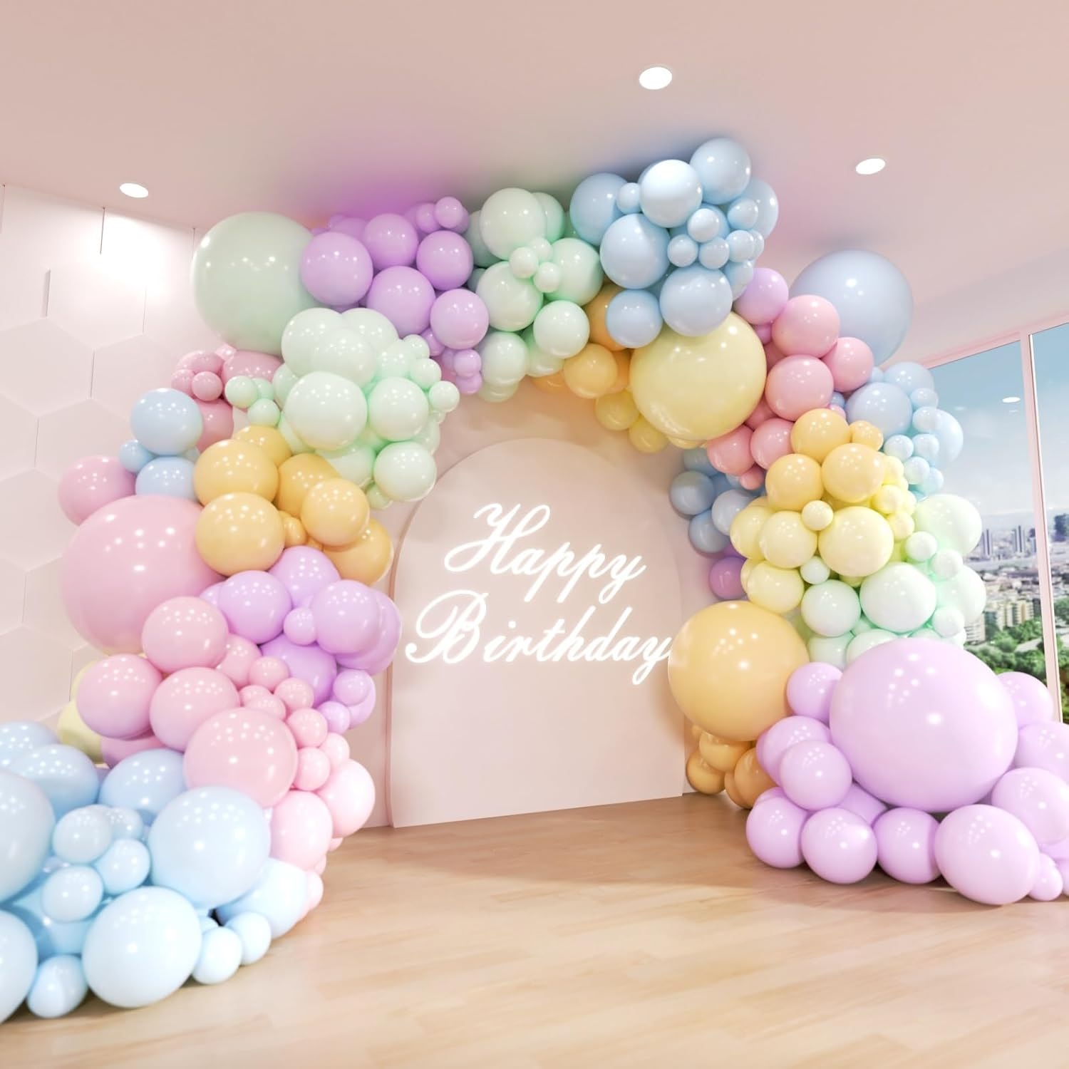 Balon Macaroon Garland Arch
