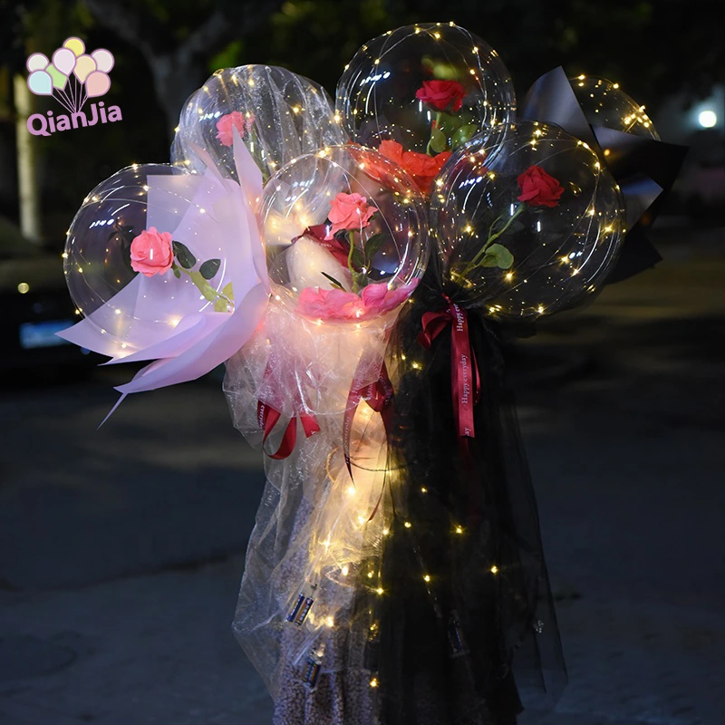 Balon Rose Bobo dengan Lampu Led